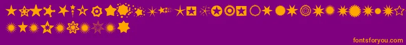 Pizzadude Stars Font – Orange Fonts on Purple Background