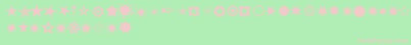 Pizzadude Stars Font – Pink Fonts on Green Background