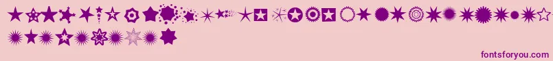 Pizzadude Stars Font – Purple Fonts on Pink Background