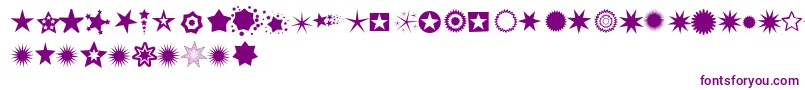 Pizzadude Stars Font – Purple Fonts on White Background