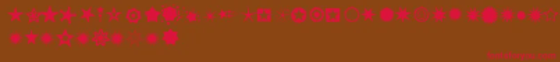 Pizzadude Stars Font – Red Fonts on Brown Background