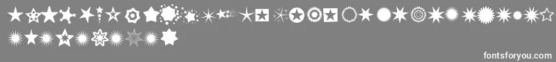 Pizzadude Stars Font – White Fonts on Gray Background