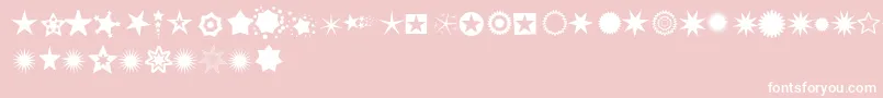 Pizzadude Stars Font – White Fonts on Pink Background