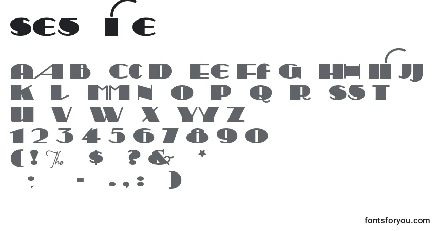 Fuente Sesquipe - alfabeto, números, caracteres especiales