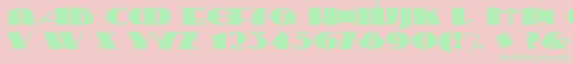 Sesquipe Font – Green Fonts on Pink Background