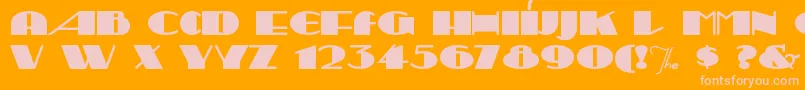 Sesquipe Font – Pink Fonts on Orange Background