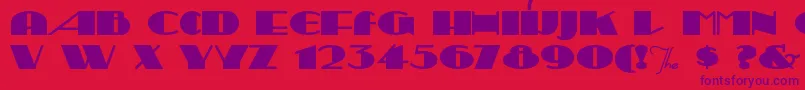 Sesquipe Font – Purple Fonts on Red Background