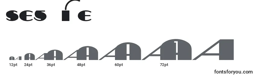 Размеры шрифта Sesquipe