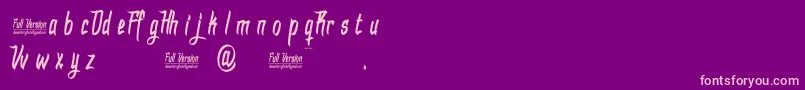 DhfDexgraffitiReturn Font – Pink Fonts on Purple Background