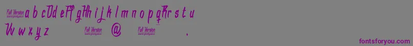 DhfDexgraffitiReturn Font – Purple Fonts on Gray Background