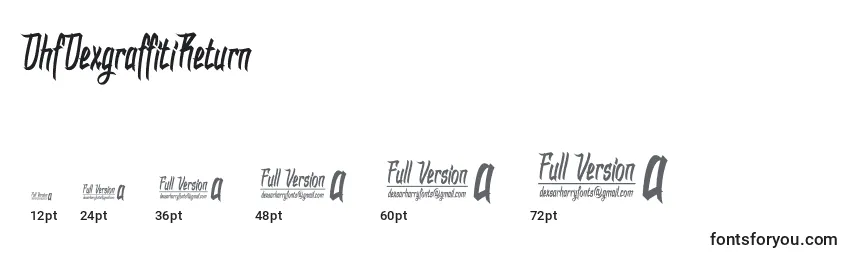Размеры шрифта DhfDexgraffitiReturn