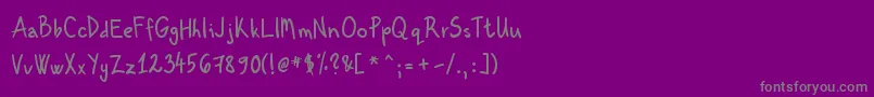 KenzouHand01 Font – Gray Fonts on Purple Background