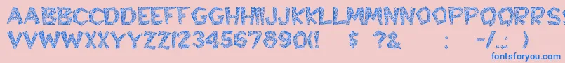 Hyppolit Font – Blue Fonts on Pink Background