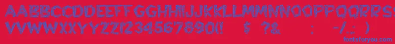 Hyppolit Font – Blue Fonts on Red Background