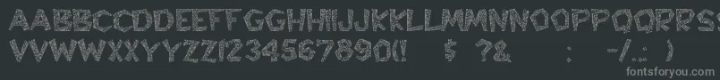 フォントHyppolit – 黒い背景に灰色の文字