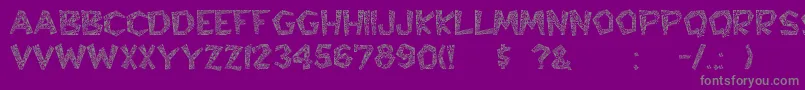 Hyppolit-Schriftart – Graue Schriften auf violettem Hintergrund