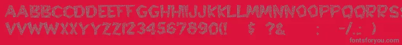 Hyppolit Font – Gray Fonts on Red Background
