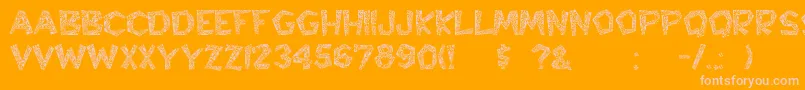 Hyppolit Font – Pink Fonts on Orange Background