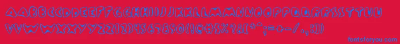ZincBoomerang Font – Blue Fonts on Red Background