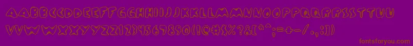 ZincBoomerang Font – Brown Fonts on Purple Background