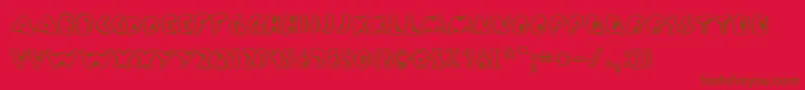 ZincBoomerang Font – Brown Fonts on Red Background