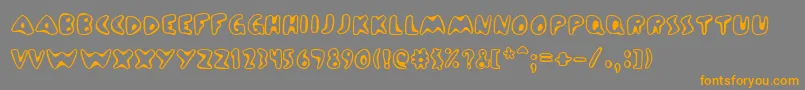 ZincBoomerang Font – Orange Fonts on Gray Background