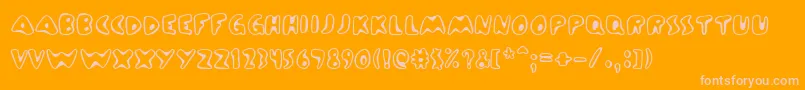 ZincBoomerang Font – Pink Fonts on Orange Background