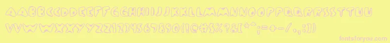 ZincBoomerang Font – Pink Fonts on Yellow Background
