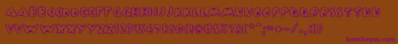 ZincBoomerang Font – Purple Fonts on Brown Background