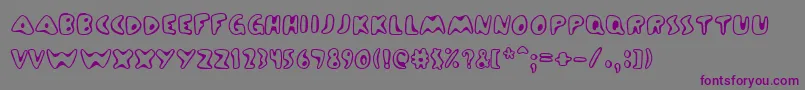 ZincBoomerang Font – Purple Fonts on Gray Background