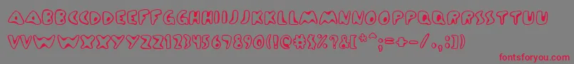 ZincBoomerang Font – Red Fonts on Gray Background