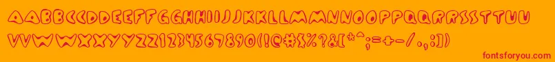 ZincBoomerang Font – Red Fonts on Orange Background
