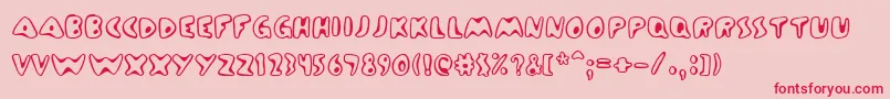 ZincBoomerang Font – Red Fonts on Pink Background