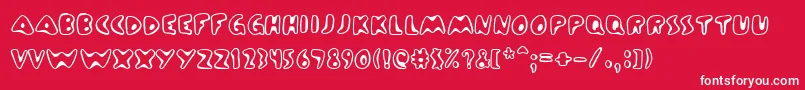 ZincBoomerang Font – White Fonts on Red Background