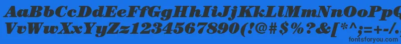 CenturystdUltraitalic Font – Black Fonts on Blue Background