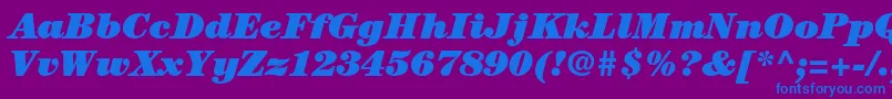 fuente CenturystdUltraitalic – Fuentes Azules Sobre Fondo Morado