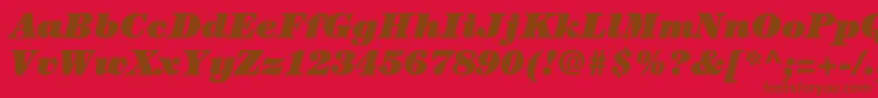 CenturystdUltraitalic Font – Brown Fonts on Red Background