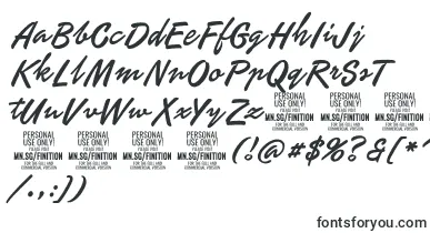 FinitionPersonalUseOnly font – letter Fonts
