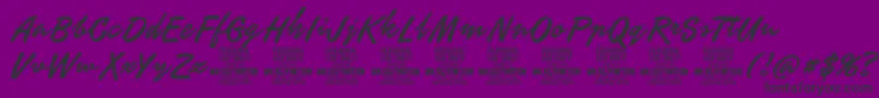 FinitionPersonalUseOnly-Schriftart – Schwarze Schriften auf violettem Hintergrund