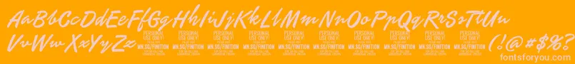 FinitionPersonalUseOnly Font – Pink Fonts on Orange Background