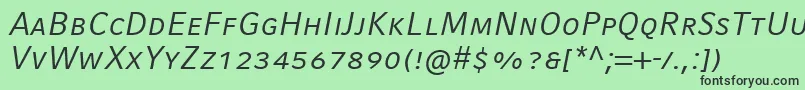 CompatilFactLtComItalicSmallCaps Font – Black Fonts on Green Background