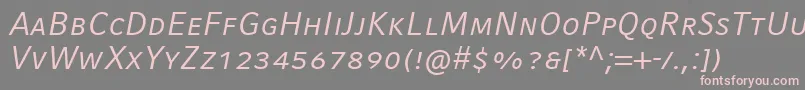 CompatilFactLtComItalicSmallCaps Font – Pink Fonts on Gray Background