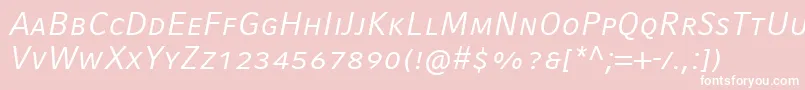 More about CompatilFactLtComItalicSmallCaps Font CompatilFactLtComItalicSmallCaps Font – White Fonts on Pink Background