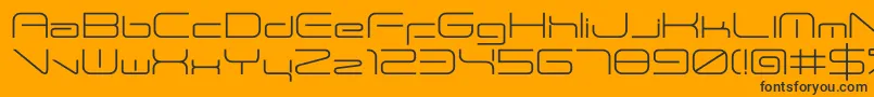 Fonte Andtiohone – fontes pretas em um fundo laranja