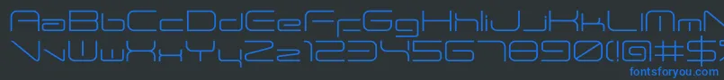 Шрифт Andtiohone – синие шрифты на чёрном фоне