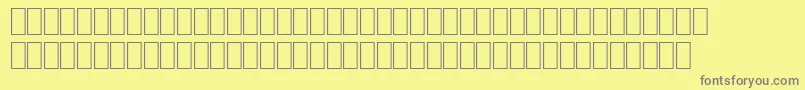 SpTiere1-fontti – harmaat kirjasimet keltaisella taustalla