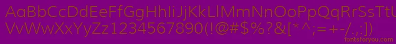 MuliLight Font – Brown Fonts on Purple Background