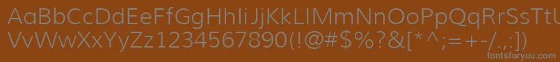 Шрифт MuliLight – серые шрифты на коричневом фоне