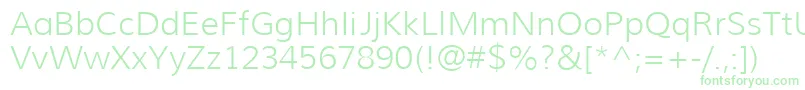 MuliLight Font – Green Fonts on White Background