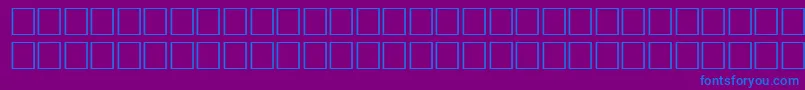 VelveteenRegular-Schriftart – Blaue Schriften auf violettem Hintergrund